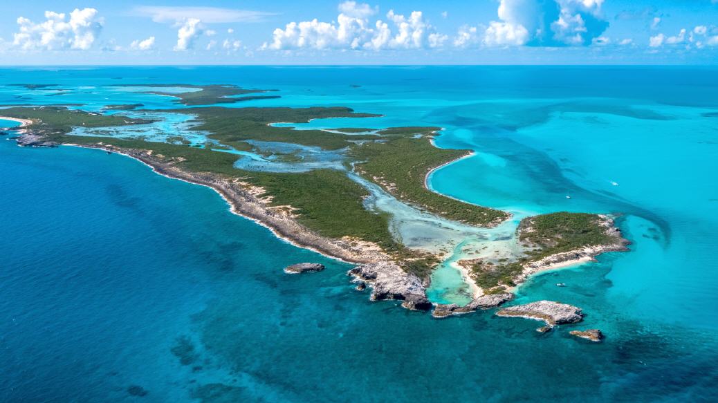 Bahamas: Blick auf die Exumas-Inseln